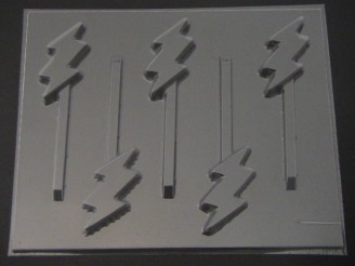 3560 Lightning Flash Chocolate or Hard Candy Lollipop Mold